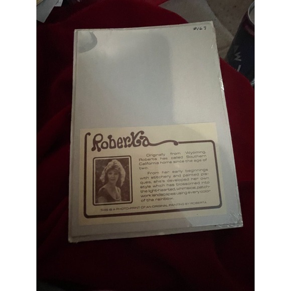 Vtg Roberta McDowell Art Photo Print Matted Boho Patchwork After Forty #169 5x7 - Picture 5 of 5